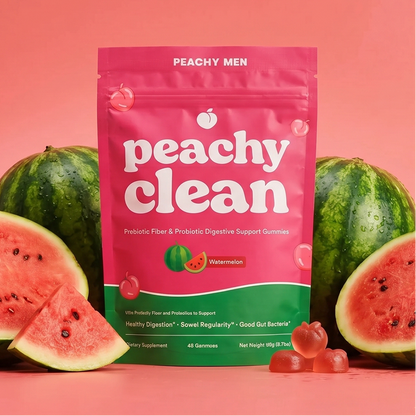 Juicy Peach Flavor Peachy Clean Pre+Probiotic Fiber Gummies